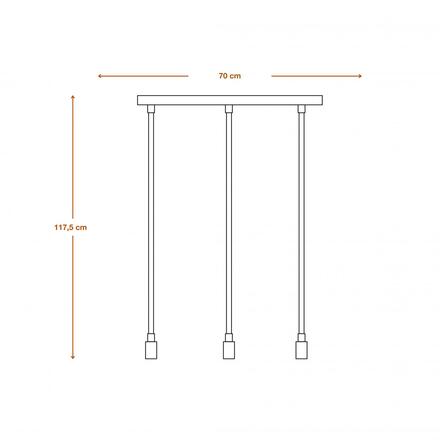 LEDVANCE závěsné svítidlo Decor Glow Pendant Linear 3xE27 28 W 220-240 V