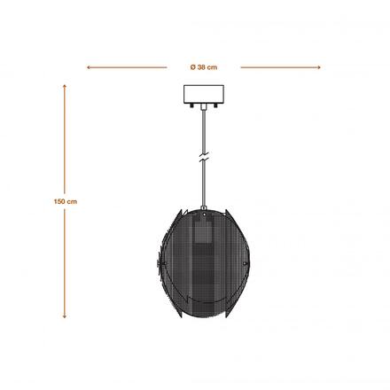 LEDVANCE závěsné svítidlo Decor Folded Globe E27 220-240 V zlaté