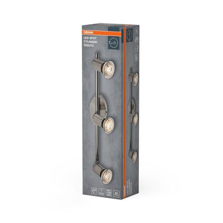 LEDVANCE stropní svítidlo Cylinder 3xGU10 nastavitelný 220-240 V kartáčovaný nikl
