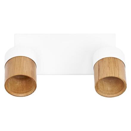 LEDVANCE svítidlo Half Wood Line 2xGU10 220-240 V bílé/dřevo nastavitelné