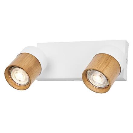 LEDVANCE svítidlo Half Wood Line 2xGU10 220-240 V bílé/dřevo nastavitelné