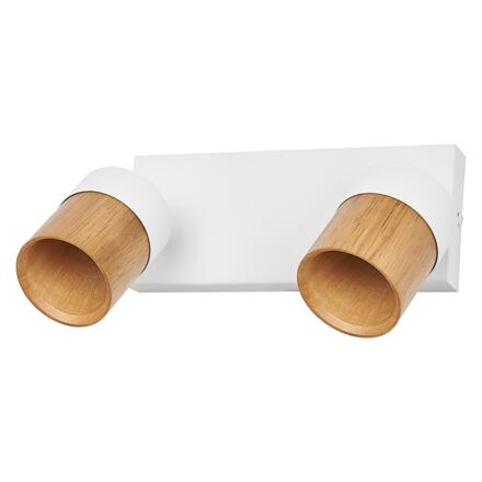 LEDVANCE svítidlo Half Wood Line 2xGU10 220-240 V bílé/dřevo nastavitelné
