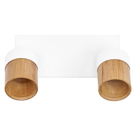 LEDVANCE svítidlo Half Wood Line 2xGU10 220-240 V bílé/dřevo nastavitelné