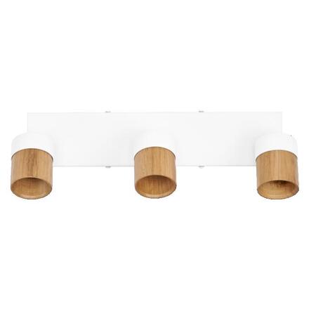 LEDVANCE stropní bodové svítidlo Half Wood Line 3xGU10 220-240 V bílé/dřevo nastavitelné