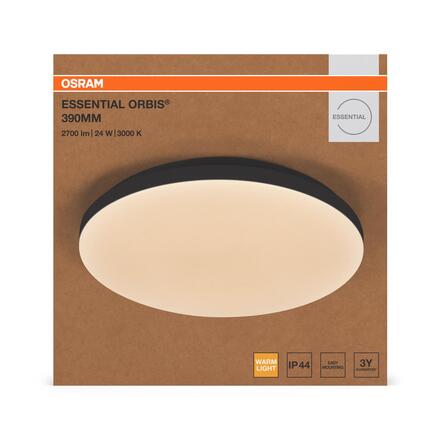 LEDVANCE stropní svítidlo Orbis Essential 24 W 220-240 V 3000 K IP44 černé