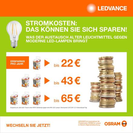 LEDVANCE LED GLOBE95 60 4W/3000 K E27 4099854002922