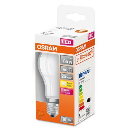 LEDVANCE LED Star Classic A 65 9W 827 12-36V Frosted E27 4099854040467