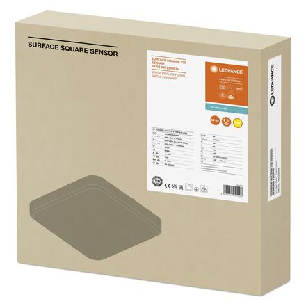LEDVANCE LED přisazené svítidlo SF SQUARE 330 SEN V 24W 830 IP44 4099854041990