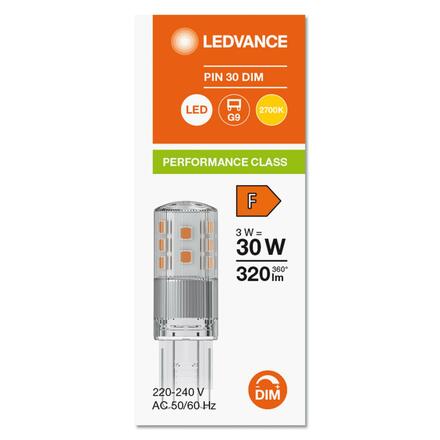 LEDVANCE LED PIN30 DIM P 3W 827 CL G9 4099854048586