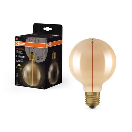 LEDVANCE LED žárovka Vintage 1906 Globe G95 2,2 W E27 2700 K zlatá