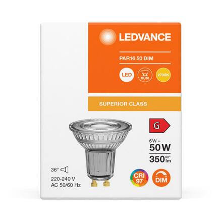 LEDVANCE LED PAR16 50 36d DIM S 6W 927 GU10 4099854058998