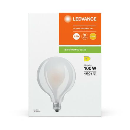 LEDVANCE LED CLASSIC GLOBE95 100 P 11W 827 FIL FR E27 4099854062865