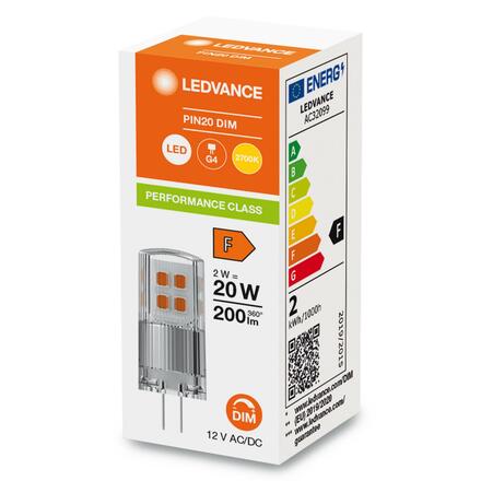 LEDVANCE LED PIN20 DIM P 2 W 827 CL G4 4099854064661