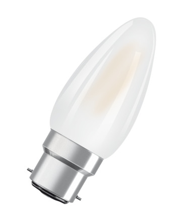 LEDVANCE LED CLASSIC B 40 P 4W 827 FIL FR B22D 4099854069338