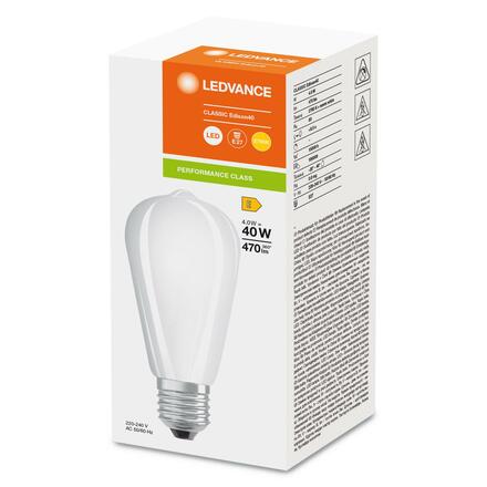 LEDVANCE LED CLASSIC EDISON 40 P 4W 827 FIL FR E27 4099854069994