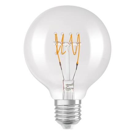 LEDVANCE LED žárovka Vintage 1906 Globe G80 4,8 W E27 2700 K stmívatelná čirá