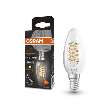 LEDVANCE LED žárovka Vintage 1906 Classic B Filament 4,8 W E14 2700 K stmívatelná