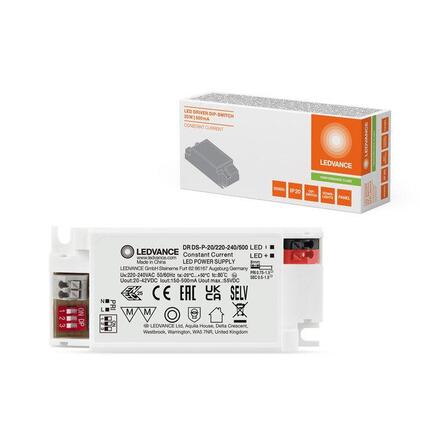 LEDVANCE LED napáječ DR DS-P 20 W 220-240 V výstup 20-42 V DC 150-500 mA