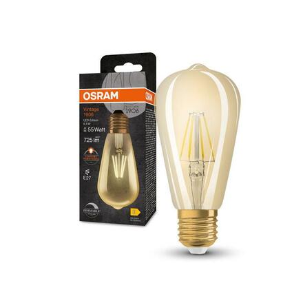 LEDVANCE Vintage 1906 Edison 55 Filament DIM 6.5W 824 Gold E27 4099854081514
