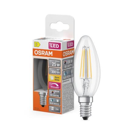 LEDVANCE LED žárovka Superstar Plus Classic B 2,2 W E14 2700 K stmívatelná čirá