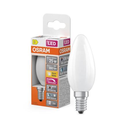 LEDVANCE LED žárovka Superstar Plus Classic B35 2,2 W E14 2700 K stmívatelná matná