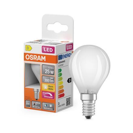 LEDVANCE LED žárovka Superstar Plus Classic P 2,2 W E14 2700 K stmívatelná matná