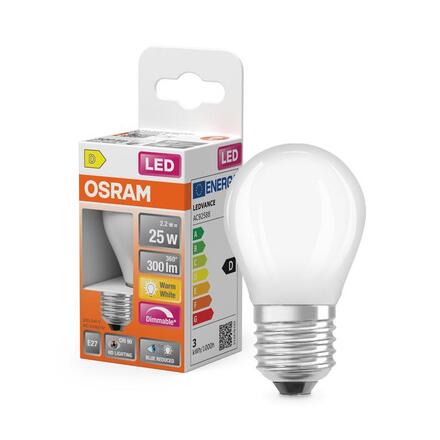 LEDVANCE LED žárovka Superstar Plus Classic P 2,2 W E27 2700 K stmívatelná matná