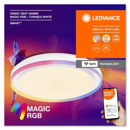 LEDVANCE SMART+ Wifi Orbis ZEST stropní svítidlo RGB 500mm bílá 4099854090301