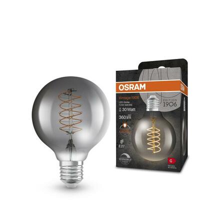 LEDVANCE Vintage 1906 Globe 80 30 Filament DIM 7.8W 818 Smoke E27 4099854090745