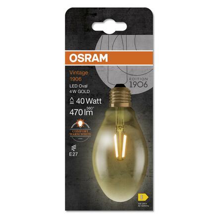 LEDVANCE Vintage 1906 Oval 40 Filament 4W 824 Gold E27 4099854091117