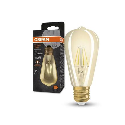 LEDVANCE Vintage 1906 Edison 35 Filament 4W 824 Gold E27 4099854091377
