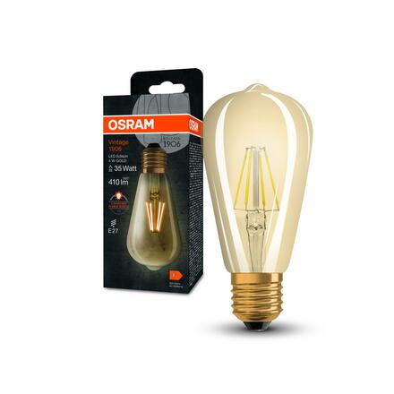 LEDVANCE Vintage 1906 Edison 35 Filament 4W 824 Gold E27 4099854091377