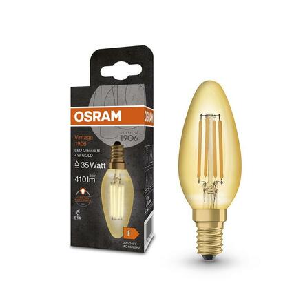LEDVANCE Vintage 1906 Classic B 35 Filament 4W 824 Gold E14 4099854091476