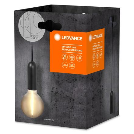 LEDVANCE závěsné svítidlo Vintage 1906 PenduLum Round černé 4099854092589