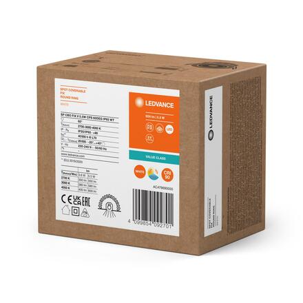 LEDVANCE zapuštěné LED svítidlo SP CBO FIX V 5.5W CPS 60DEG IP65 WT 4099854092701