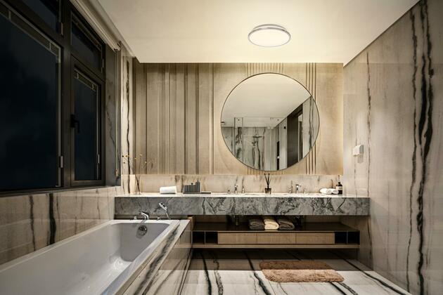 LEDVANCE stropní svítidlo LED Bathroom Ceiling 300mm chrom Click-CCT 4099854096136