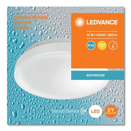 LEDVANCE stropní svítidlo CEILING ROUND 210 SEN 12 W 220-240 V 3000 K se zvukovým senzorem