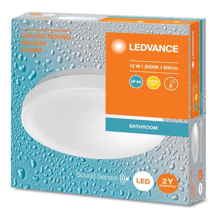 LEDVANCE stropní svítidlo CEILING ROUND 210 SEN 12 W 220-240 V 3000 K se zvukovým senzorem