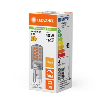 LEDVANCE LED PIN 40 300° DIM P 4W 827 čirá G9 4099854248818