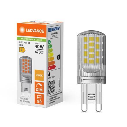 LEDVANCE LED PIN 40 300° DIM P 4W 827 čirá G9 4099854248818