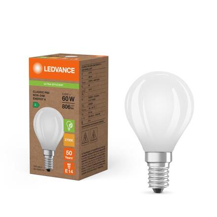LEDVANCE LED Classic P 60 Filament třída A S 3.8W 827 matná E14 4099854255519