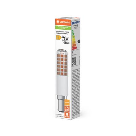 LEDVANCE LED T Slim 75 320° DIM P 8W 827 čirá B15d 4099854267178