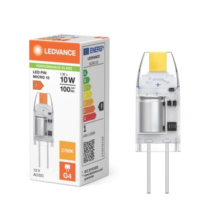 LEDVANCE LED PIN Micro 10 320° P 1W 827 čirá G4 4099854278563