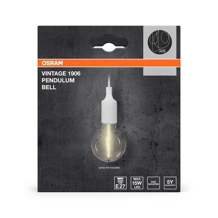LEDVANCE závěsné svítidlo Vintage 1906 PenduLum Bell E27 220-240 V bílé