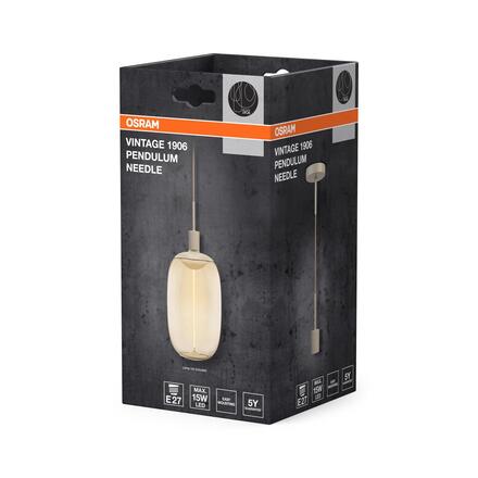 LEDVANCE závěsné svítidlo Vintage 1906 PenduLum Needle E27 220-240 V béžové