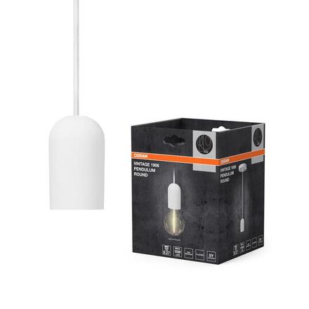 LEDVANCE závěsné svítidlo Vintage 1906 PenduLum Round E27 220-240 V bílá