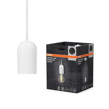 LEDVANCE závěsné svítidlo Vintage 1906 PenduLum Round E27 220-240 V bílá