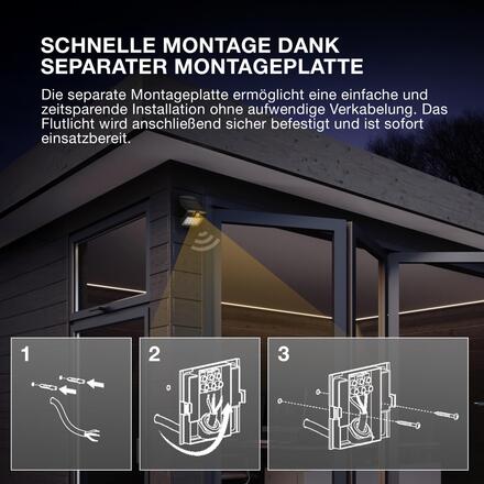 LEDVANCE solární LED reflektor ENDURA Flood Double Sensor 2,9 W 380 lm 3000 K stmívatelný s čidlem