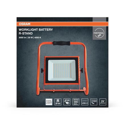 LEDVANCE LED pracovní reflektor R-Stand 30 W 4000 K akumulátorový