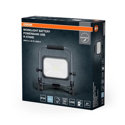 LEDVANCE LED pracovní reflektor Worklight Value Battery 20 W 6500 K stmívatelný nabíjecí